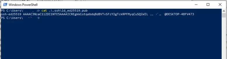 SSH Key Powershell