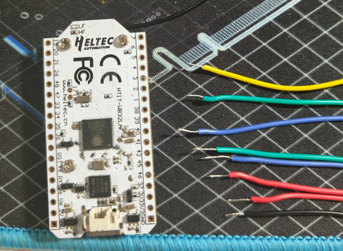 Wires ready to be soldered